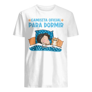 Personnalisez des T-shirts pour les amoureux des chiens et des chats | Cadeaux personnalisés pour les amoureux des chiens et des chats | T-shirt officiel du sommeil