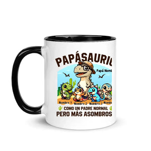 Taza Personalizada Para Papásaurio | Personalizado Regalo Para Papasaurio | Papásaurio côm un padre normal pero más asombroso