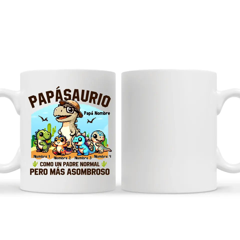 Taza Personalizada Para Papásaurio | Personalizado Regalo Para Papasaurio | Papásaurio côm un padre normal pero más asombroso