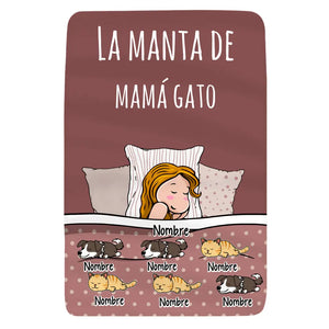 Personalizar Mantas Polar Para Amante De Los Perros Gatos | Personalizado Regalos Para Amante De Los Animales | Manta De Mamá Papá Gato