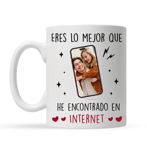 Tasse de couple personnalisée | Cadeau personnalisé pour couple | Tu es le meilleur que j'ai trouvé sur Internet