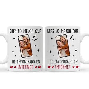 Tasse de couple personnalisée | Cadeau personnalisé pour couple | Tu es le meilleur que j'ai trouvé sur Internet