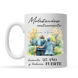 Tazza personalizzata per coppia | Regalo personalizzato per coppia | Dandosi fastidio a vicenda
 durante