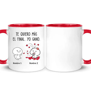 Tazza personalizzata per coppia | Ti amo di più Il finale vinco