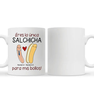 Taza Personalizada Para Pareja | Eres la única salchicha para mis bollos