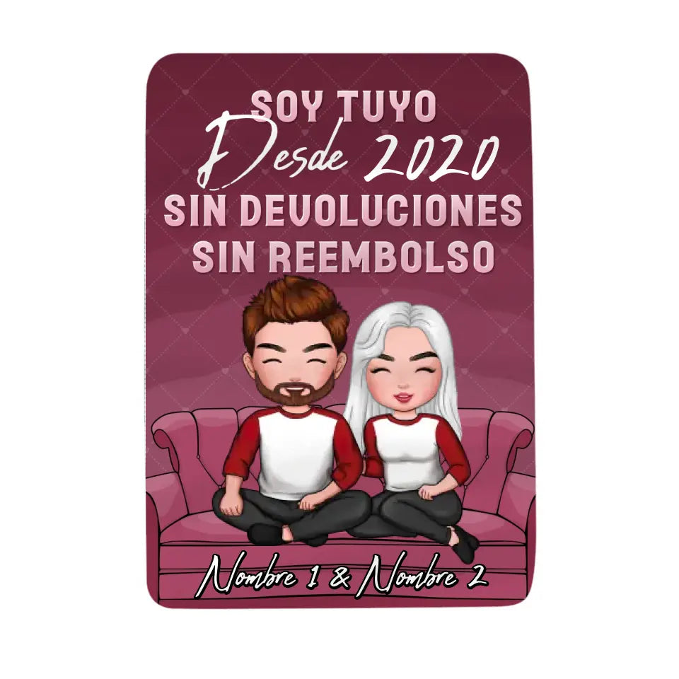 Personalizar Mantas Polar Para Pareja | Personalizado Regalo Para Pareja | Soy tuyo desde