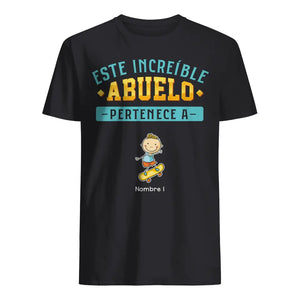 Este icreíble Papá pertenece a | Personalizar Camisetas Para Papá | Personalizado Regalo Para Papá