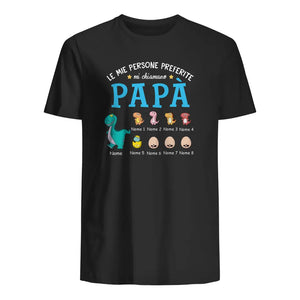 Maglietta personalizzata per Papà | Le mie persone preferite mi chiamano Papà Nonno