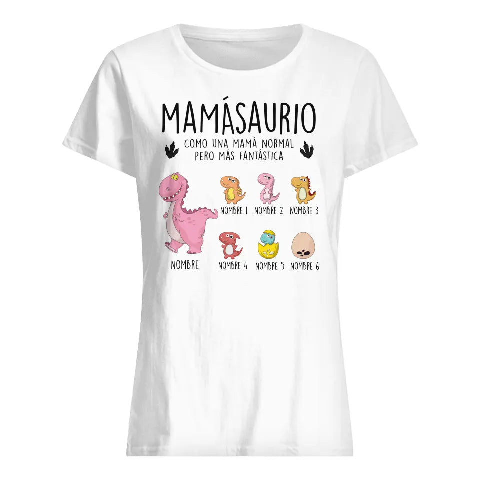 Personnalisez des T-shirts pour maman | Cadeaux personnalisés pour mère | Madresaurus comme une maman normale mais en plus fantastique