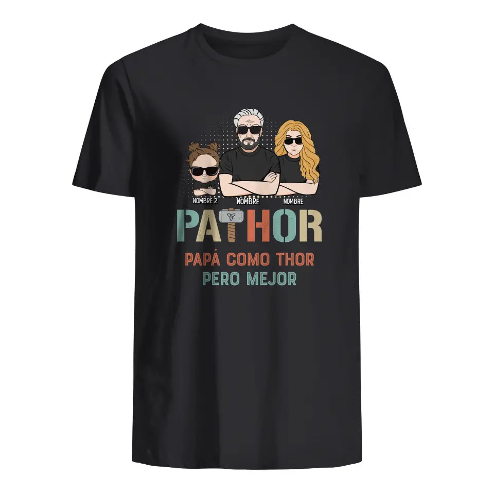 Personnalisez des T-shirts pour papa | Pathor Papa aime Thor mais en mieux
