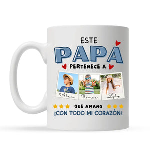 Taza Personalizada Para Papá | ESTE PAPÁ PERTENECE A