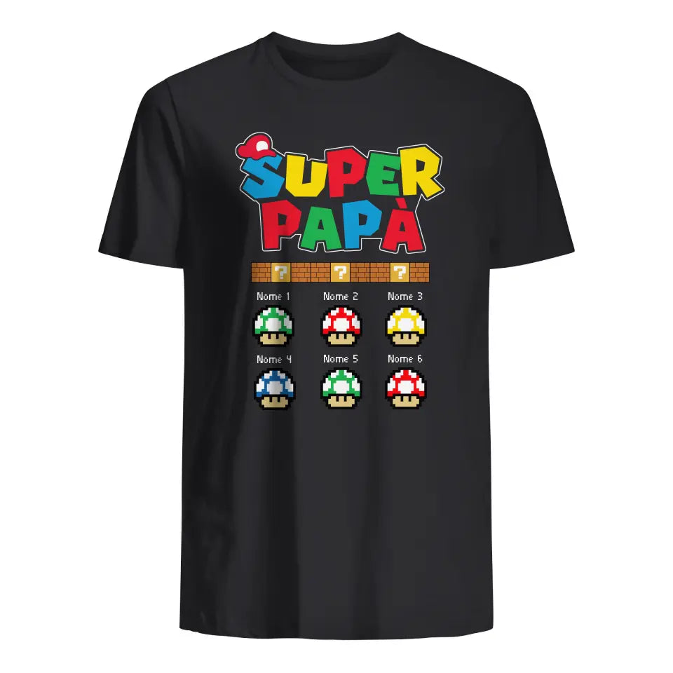 Maglietta personalizzata per Padre | Super Papà