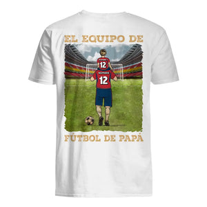 Personnalisez des T-shirts pour papa | Cadeaux personnalisés pour le père | L'équipe de football préférée de papa