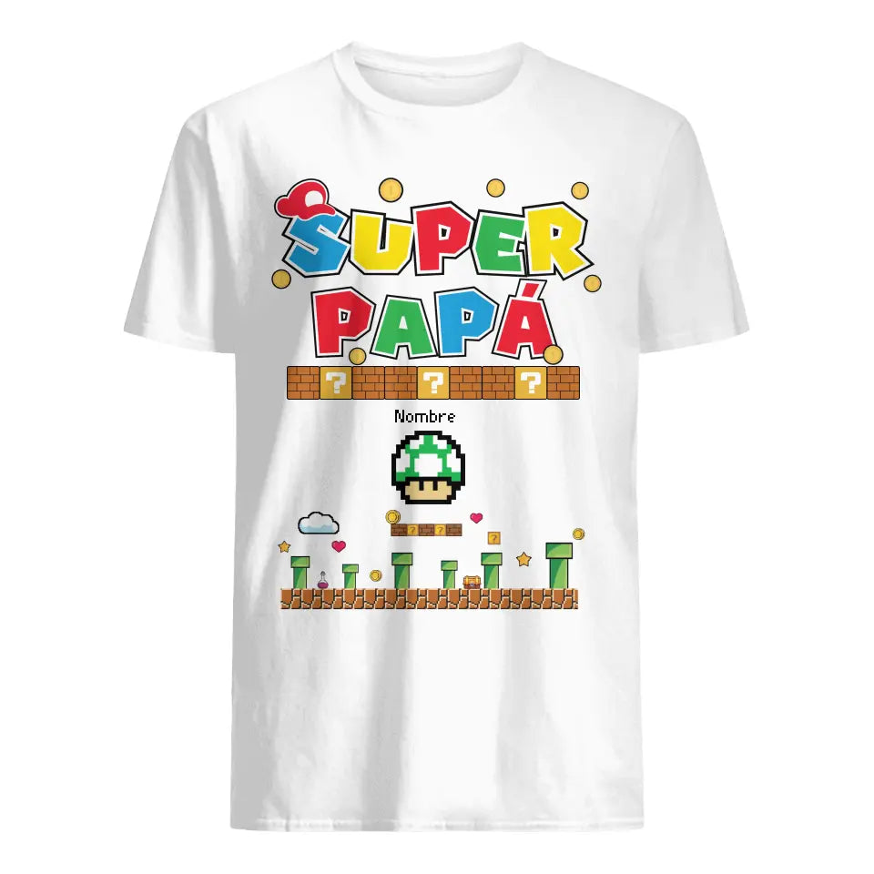 Personnalisez le t-shirt léger pour papa | Super papa version 3