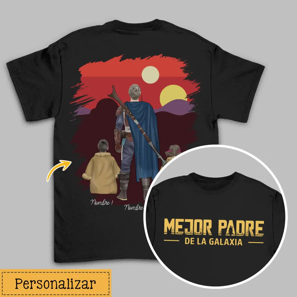 Personalizar Camisetas Para Papá | Mejor padre de la galaxia