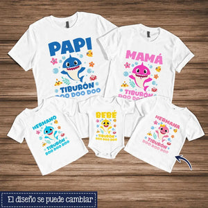 Personalizza magliette per papà | Papà mamma squalo e famiglia