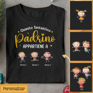 Personalizza magliette per papà | Questo fantastico Padrino appartiene a