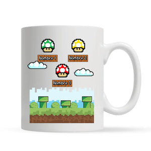 Taza Personalizada Para Padre | Súper Papá Nivel 3 Terminado