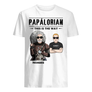 Personalizar Camisetas Para Papá | Personalizado Regalo Para Papá | Papálorian blanco