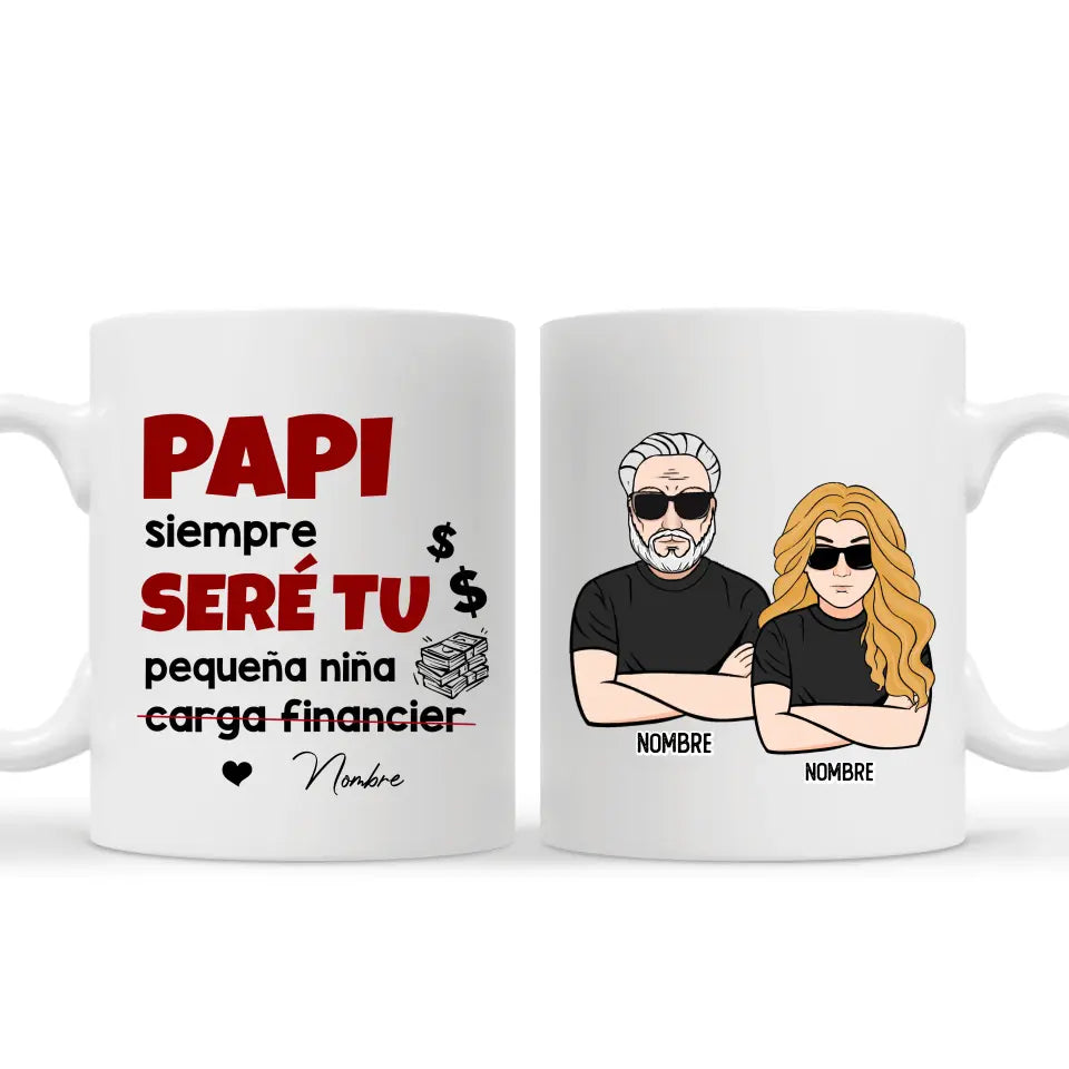 Tazza personalizzata per papà | Papà, sarò sempre il peso finanziario della tua bambina