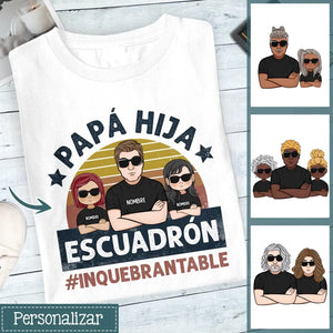 Personalizza magliette per papà | Papà e figlia, squadra indistruttibile