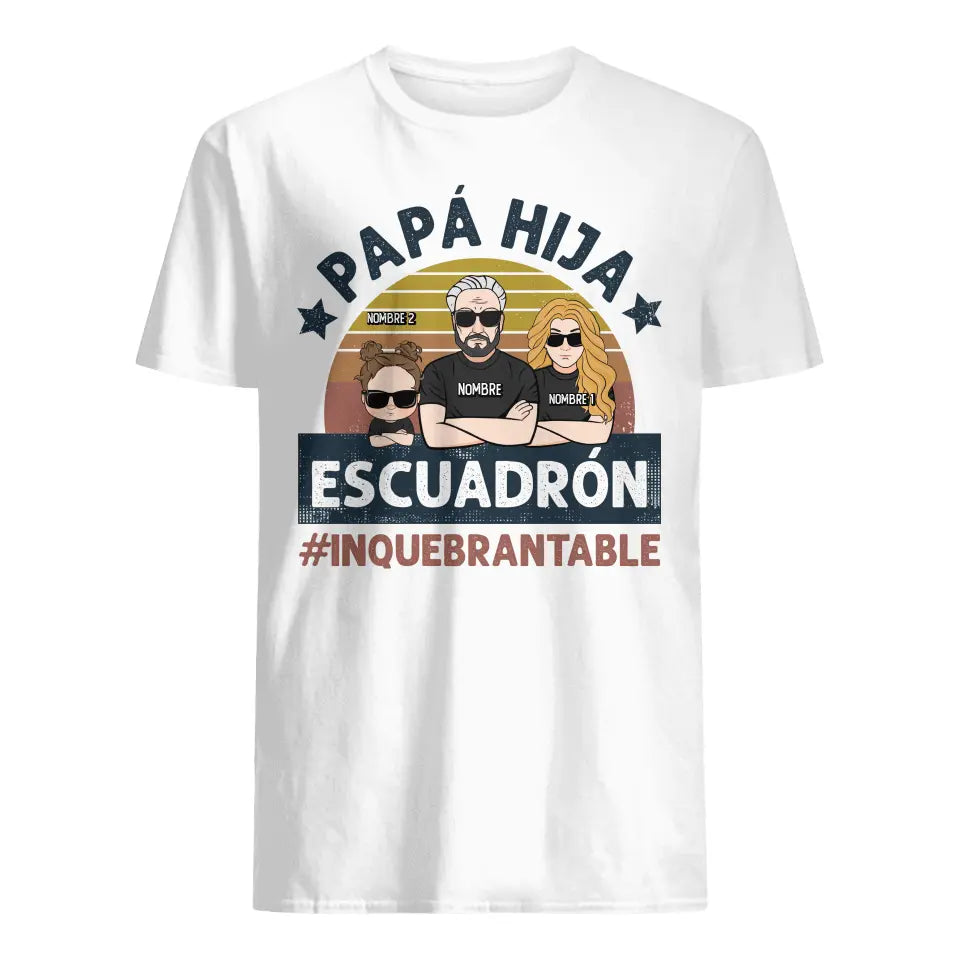 Personnalisez des T-shirts pour papa | Escouade incassable papa fille