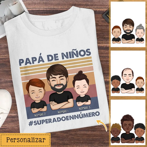 Personalizar Camisetas Para Papá | Papá de niños
superado en número