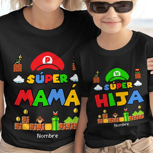 Personalizar Camiseta a juego Para Mamáy niño | Super Mamá y su hijo su hija