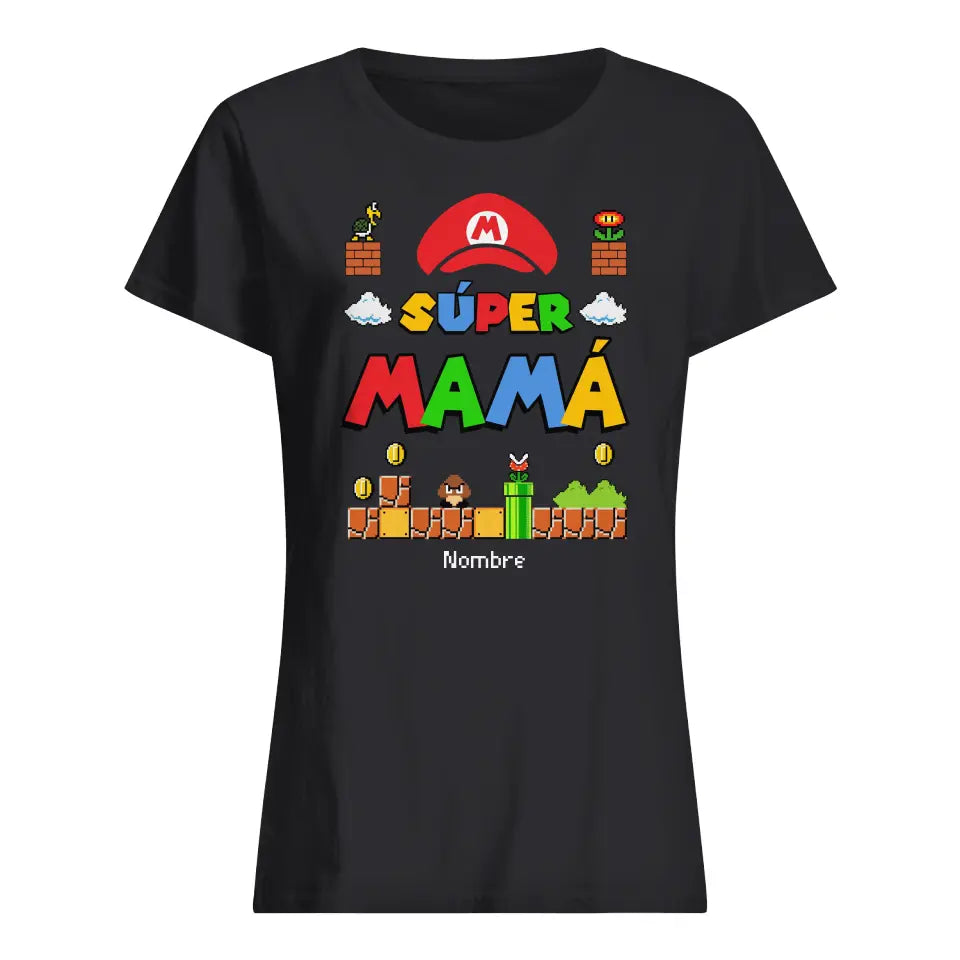 Personnalisez le T-shirt assorti pour maman et enfant | Super maman et son fils sa fille