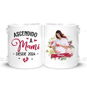 Taza Personalizada Para Mamá | Ascendido a Mami Foto