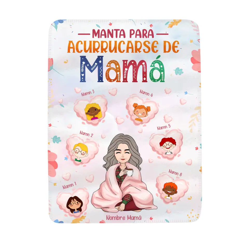 Personalizar Mantas Polar Para Mamá | Personalizado Regalo Para Mamá |Manta para acurrucarse  de mamá