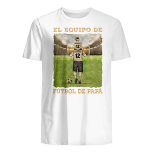 Personalizza magliette per papà | Regali personalizzati per papà | T-shirt leggera della squadra di calcio di papà