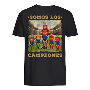 Personalizar Camisetas De Fútbol Para Papá | Euro 2024 Fútbol Español Somos Los Campeones v2