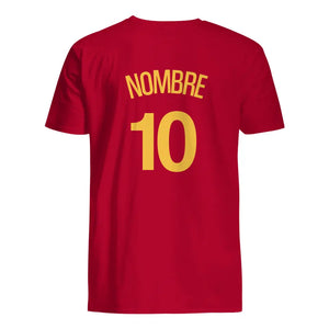 Camiseta personalizada de fútbol de España, nombre/número personalizado