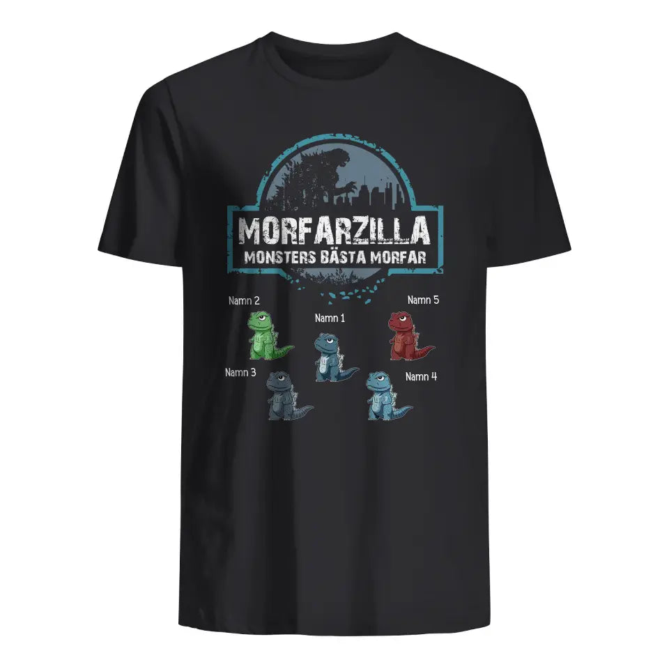 Personlig t-shirt till Morfar Farfar | Morfarzilla Farfarzilla monsters