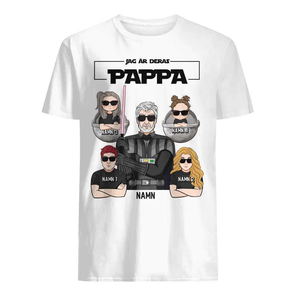 Personlig T-shirt till Pappa - Jag är din far Ljus version
