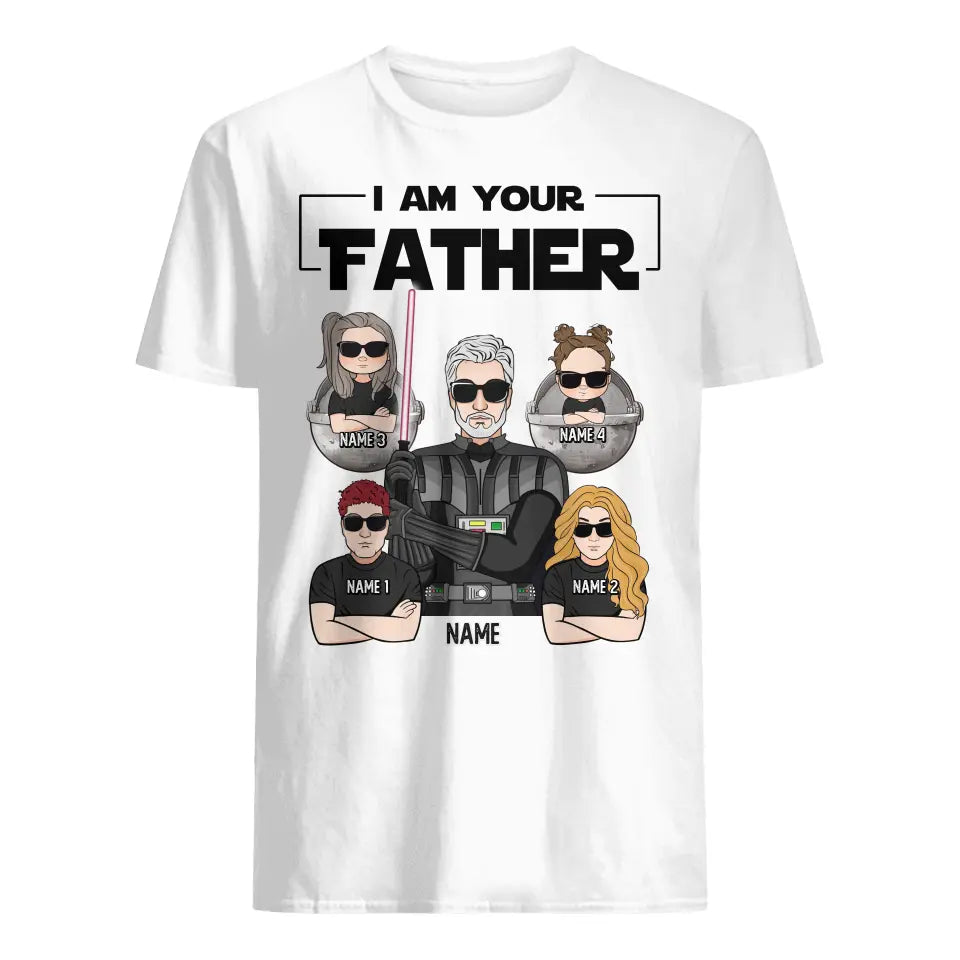 Personalized T-shirt for Dad | Personalized gift for Father | I Am Your Father Light Version