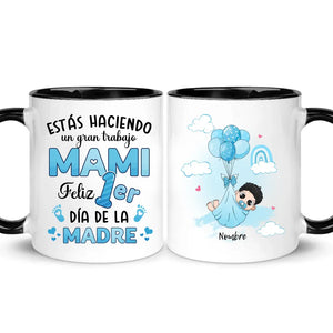 Taza Personalizada Para Mamá | Personalizado Regalo Para Mamá | Mami Feliz 1er Día de la Madre