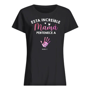 Personnalisez des T-shirts pour maman | Cadeaux personnalisés pour mère | Cette incroyable maman appartient à