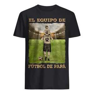 Personnalisez des T-shirts pour papa | Cadeaux personnalisés pour le père | L'équipe de football de papa