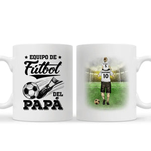 Taza Personalizada Para papá | Personalizado Regalo Para papá | Equipo de fútbol del papá