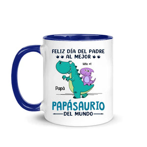 Taza Personalizada Para Papá | Personalizado Regalo Para Padre | Al mejor Papásaurio del mundo