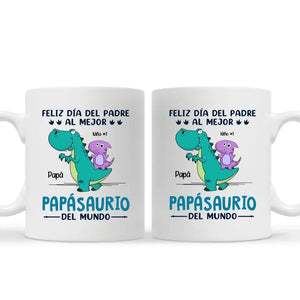 Taza Personalizada Para Papá | Personalizado Regalo Para Padre | Al mejor Papásaurio del mundo