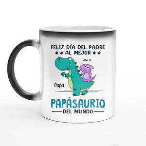 Taza Personalizada Para Papá | Personalizado Regalo Para Padre | Al mejor Papásaurio del mundo