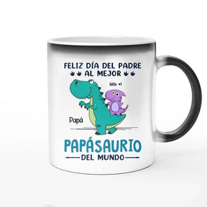 Taza Personalizada Para Papá | Personalizado Regalo Para Padre | Al mejor Papásaurio del mundo