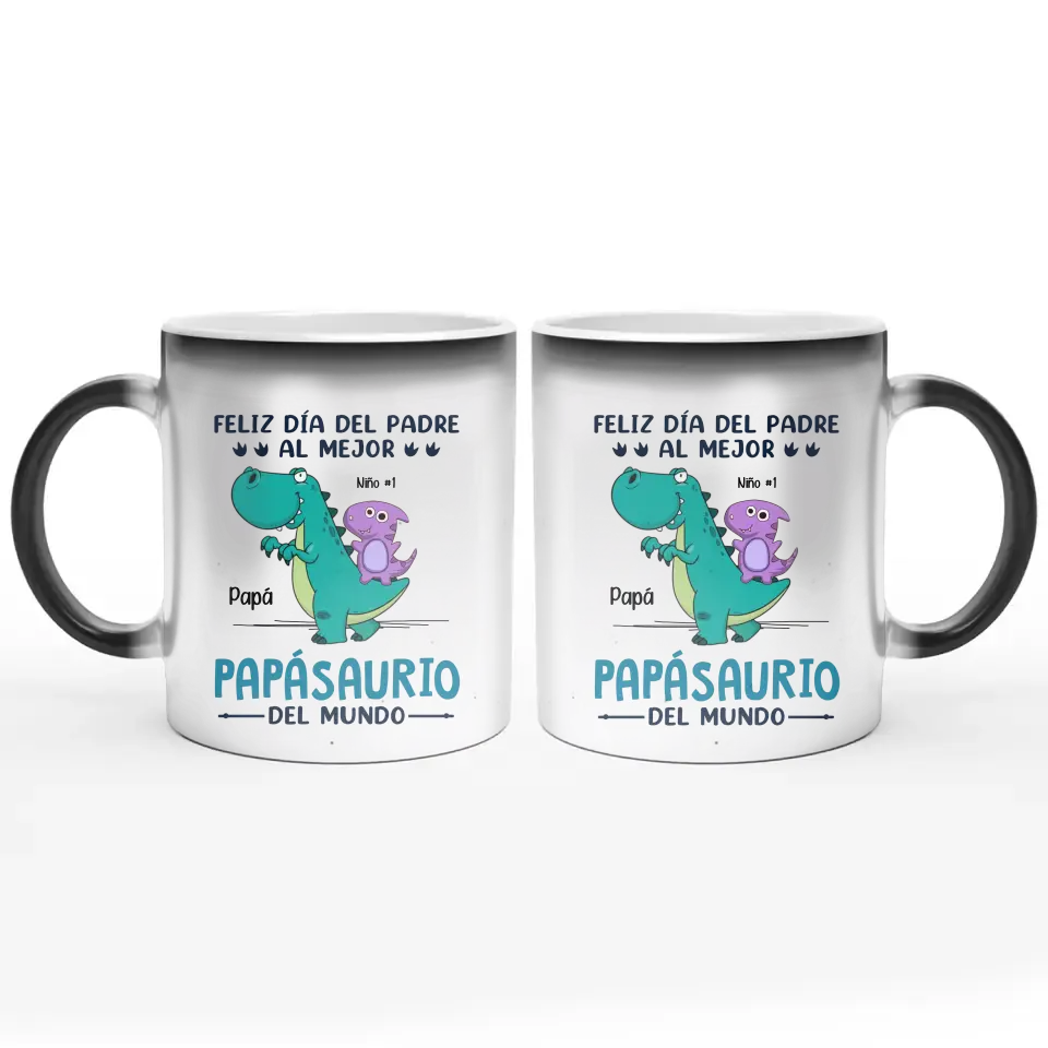 Taza Personalizada Para Papá | Personalizado Regalo Para Padre | Al mejor Papásaurio del mundo