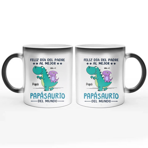 Taza Personalizada Para Papá | Personalizado Regalo Para Padre | Al mejor Papásaurio del mundo