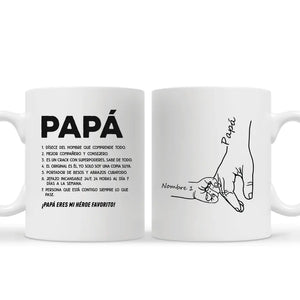 Taza Personalizada Para Papá | Personalizado Regalo Para Papá | ¡Papá eres mi héroe favorito!