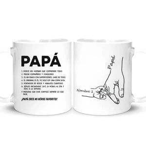 Taza Personalizada Para Papá | Personalizado Regalo Para Papá | ¡Papá eres mi héroe favorito!