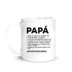 Taza Personalizada Para Papá | Personalizado Regalo Para Papá | ¡Papá eres mi héroe favorito!